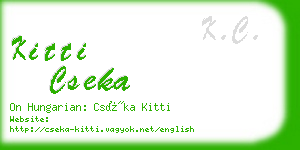 kitti cseka business card